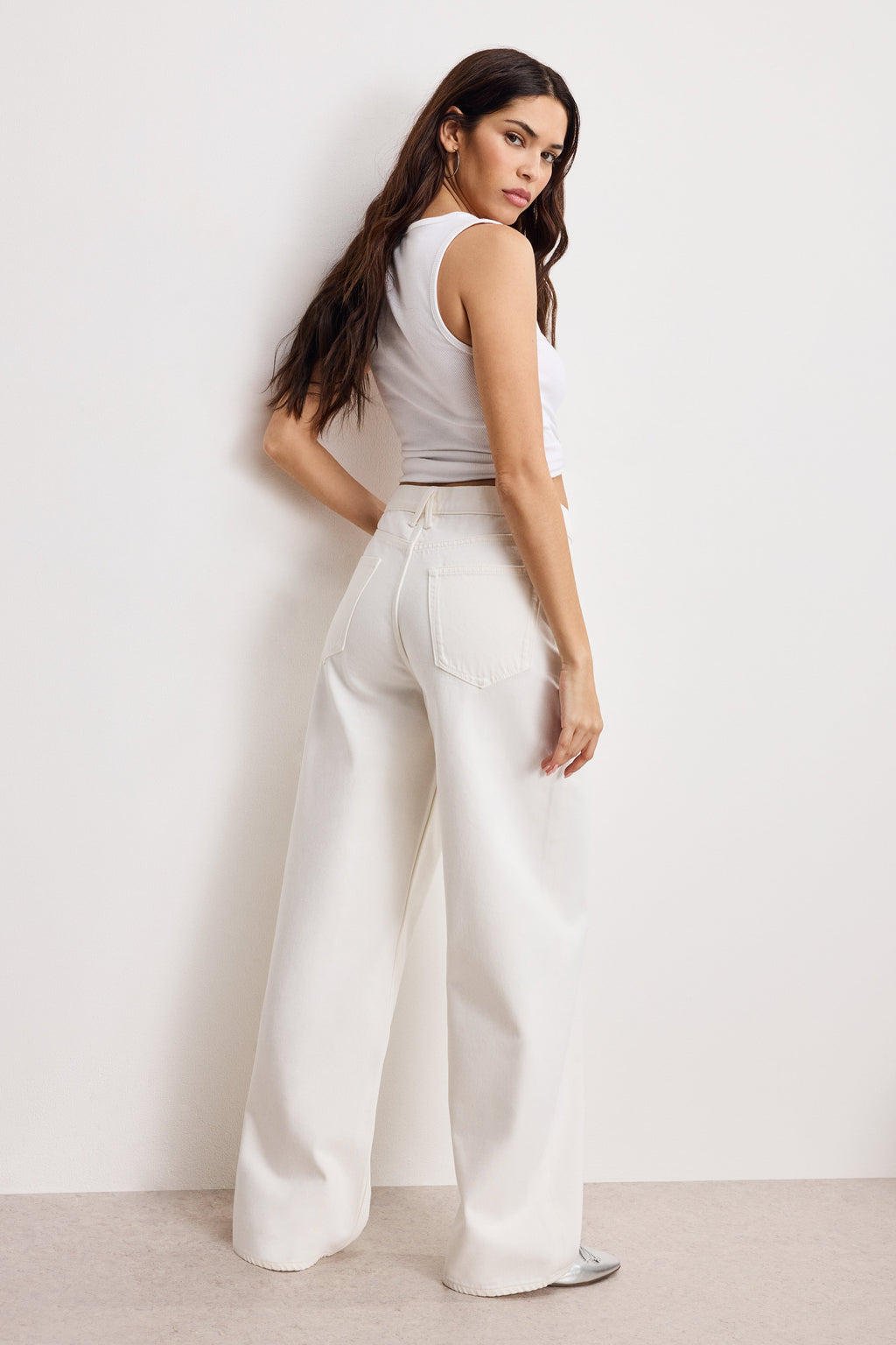 Premium GOOD LOW RISE BAGGY JEANS CLOUD WHITE