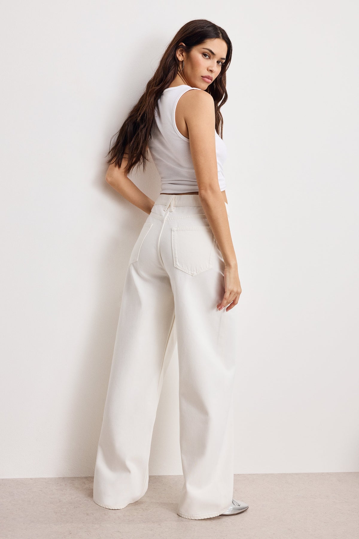Premium GOOD LOW RISE BAGGY JEANS CLOUD WHITE