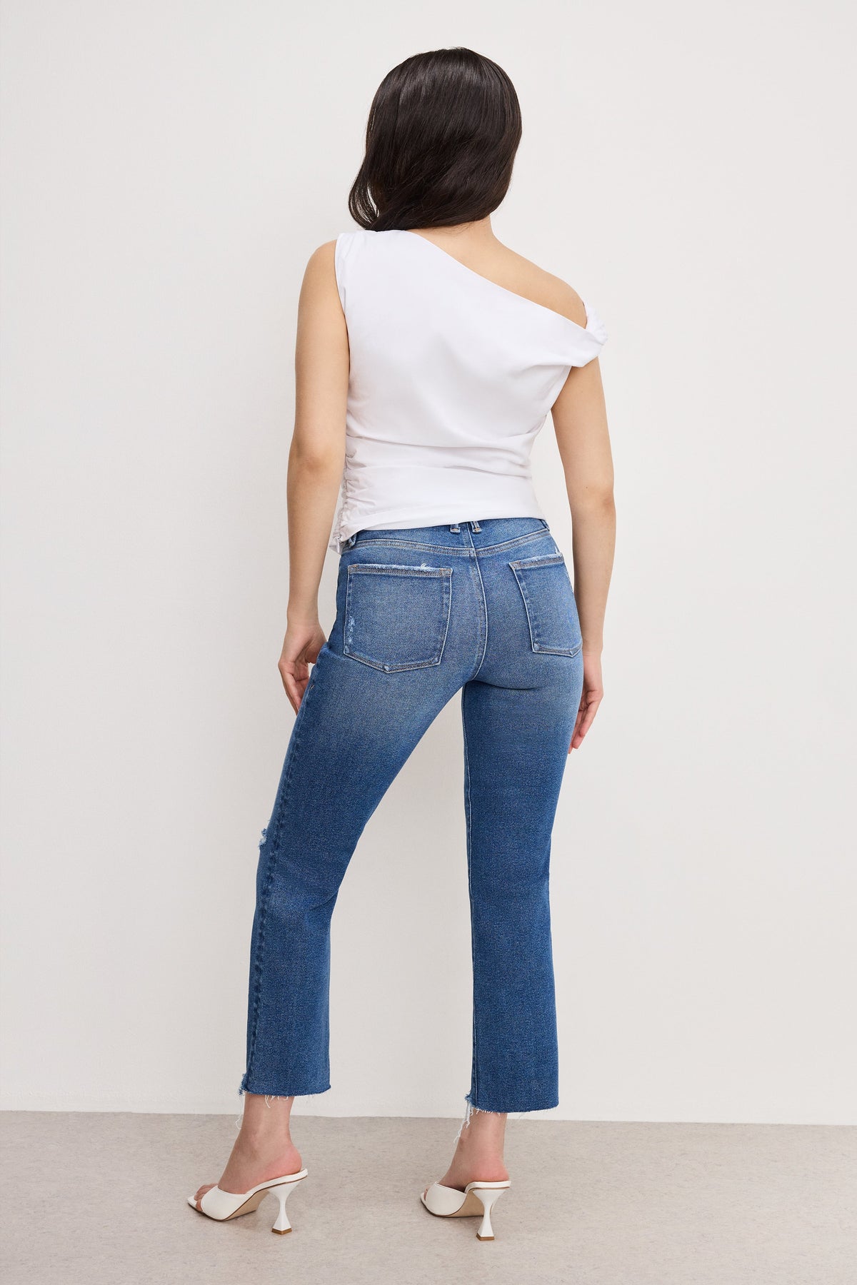 Premium GOOD PETITE STRAIGHT JEANS INDIGO943