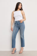 Premium GOOD PETITE STRAIGHT JEANS BLUE449