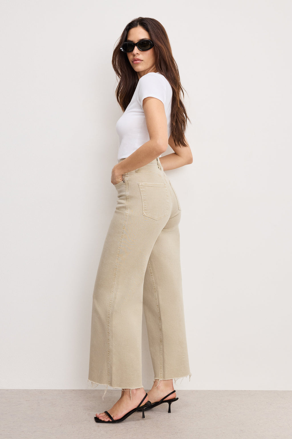 Premium GOOD SKATE WIDE CROPPED JEANS DUNE001