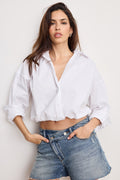 Premium POPLIN BUBBLE SHIRT WHITE001