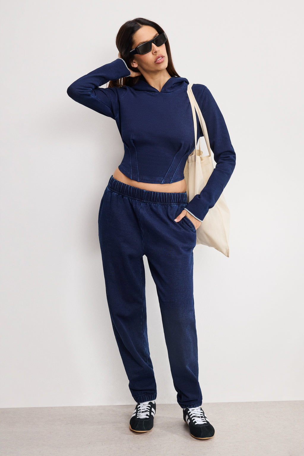 Premium JEANIUS BOYFRIEND SWEATPANTS INDIGO1029