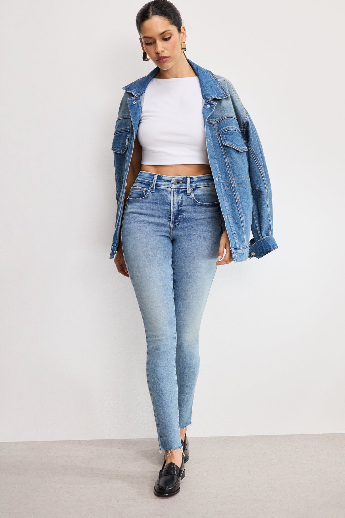 Premium SOFT TECH GOOD LEGS SKINNY JEANS INDIGO1076