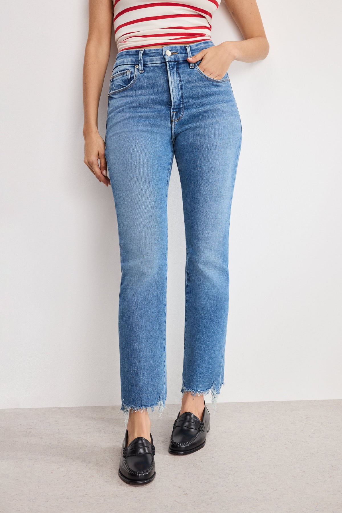 Premium SOFT TECH GOOD LEGS STRAIGHT JEANS INDIGO514