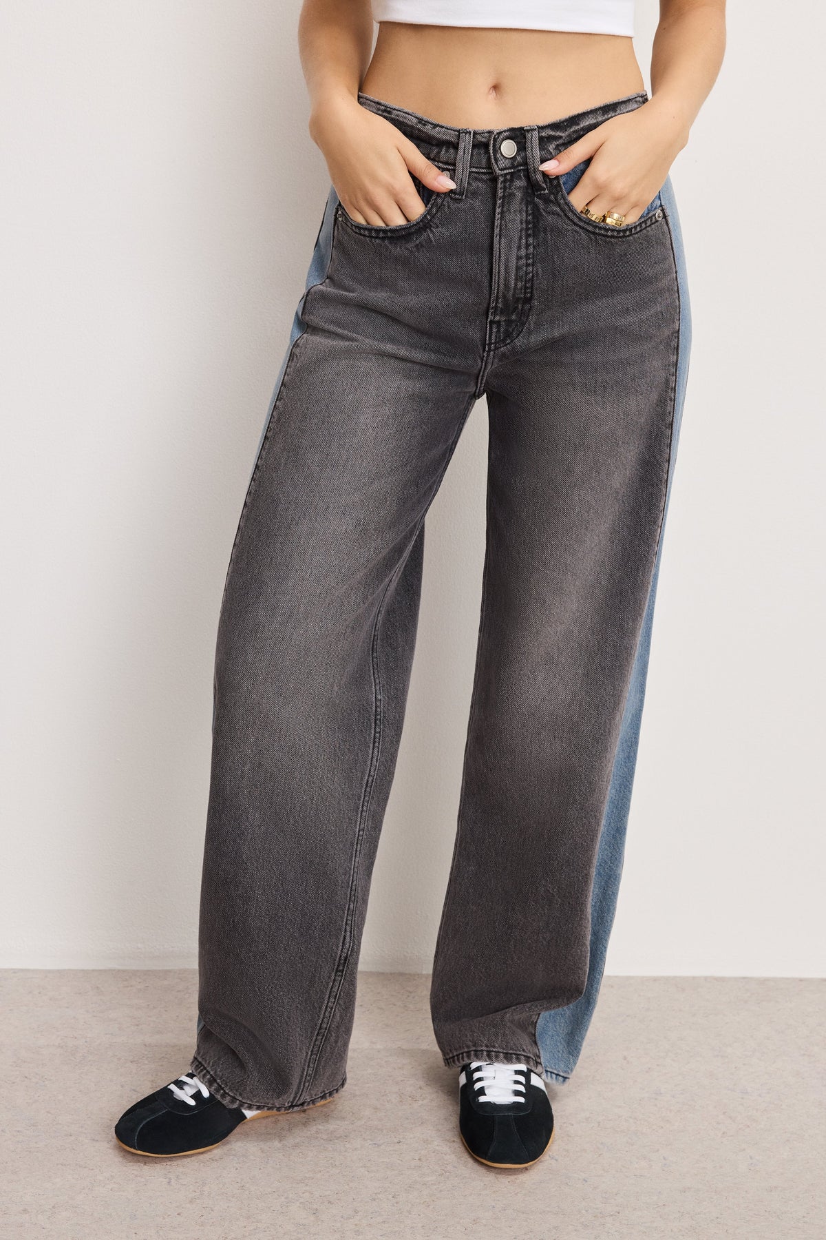 Premium GOOD LOW RISE BAGGY JEANS INDIGO1000