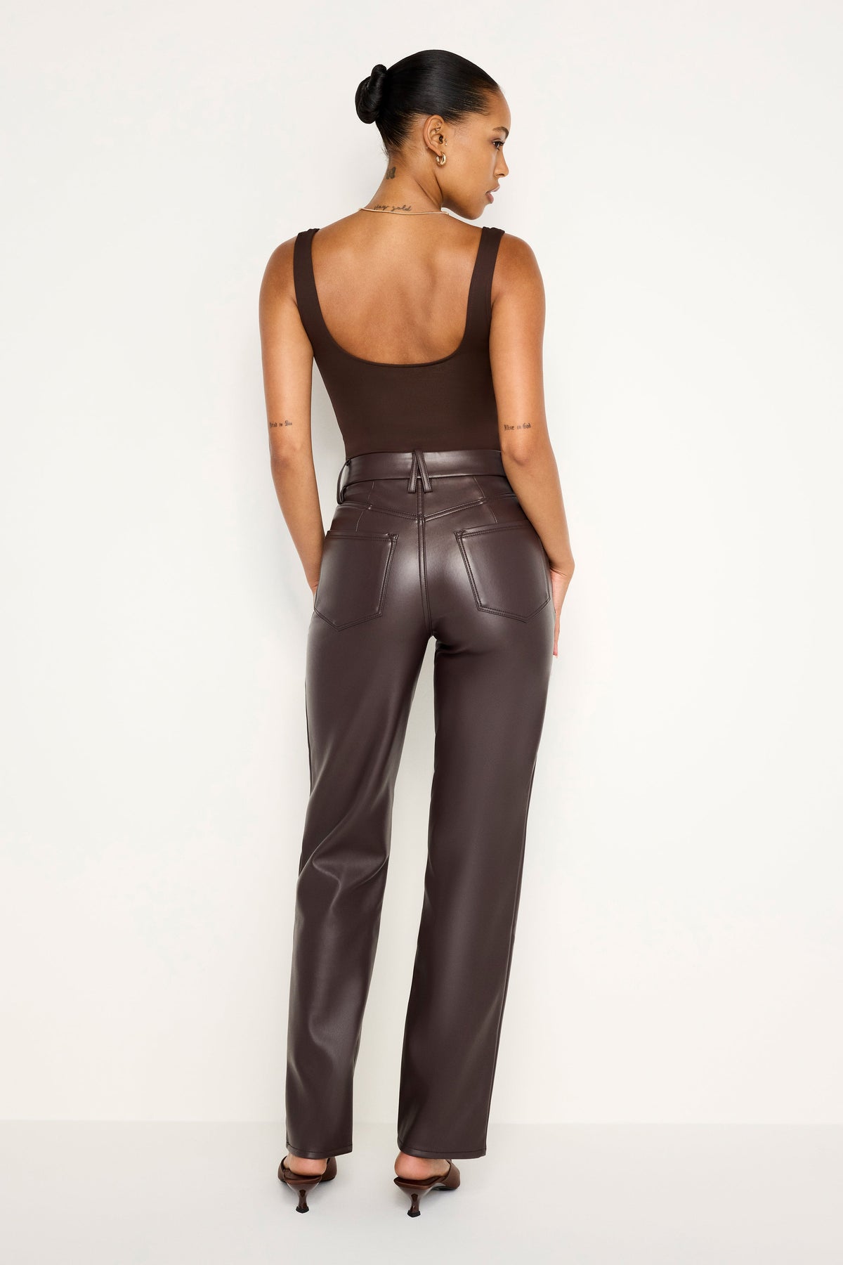 Premium GOOD ICON FAUX LEATHER PANTS BARK003