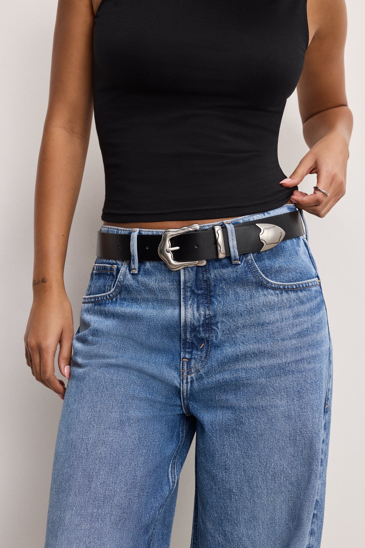 Premium CLASSIC WESTERN BELT BLACK001
