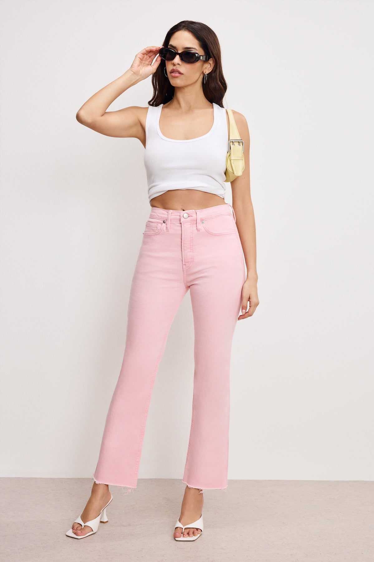 Premium GOOD KICK FLARE JEANS FLAMINGO003