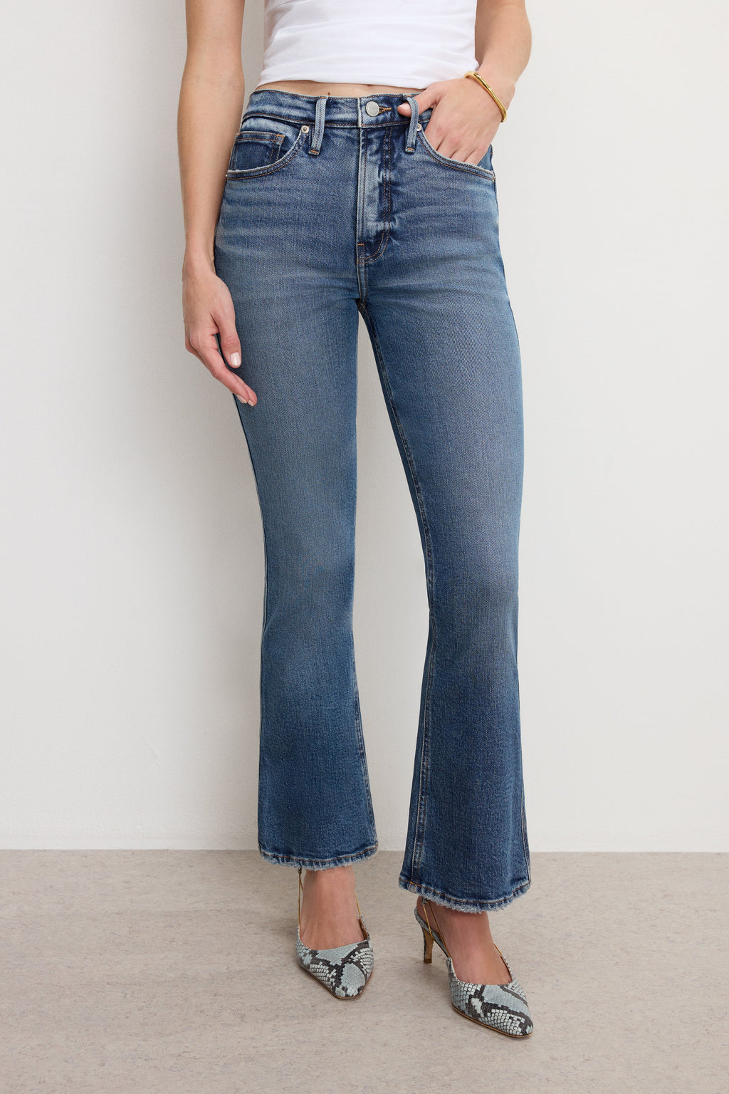 Premium GOOD KICK FLARE JEANS INDIGO1014