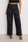 Premium TWILL PARACHUTE PANTS BLACK001