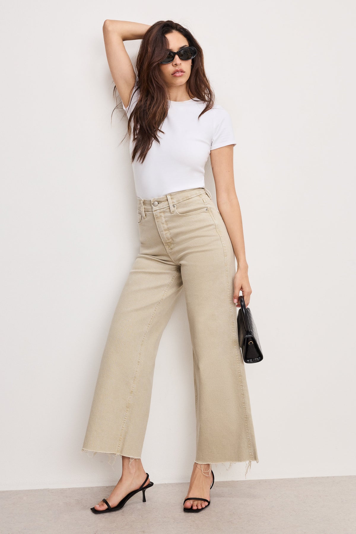Premium GOOD SKATE WIDE CROPPED JEANS DUNE001