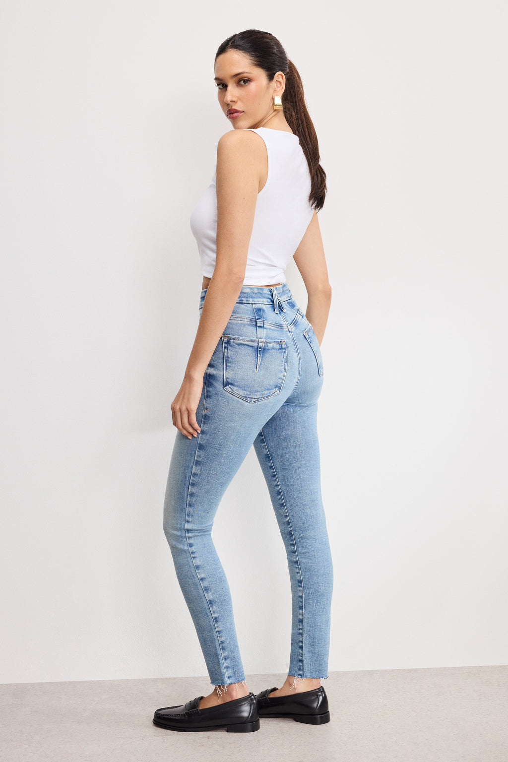 Premium SOFT TECH GOOD LEGS SKINNY JEANS INDIGO1076