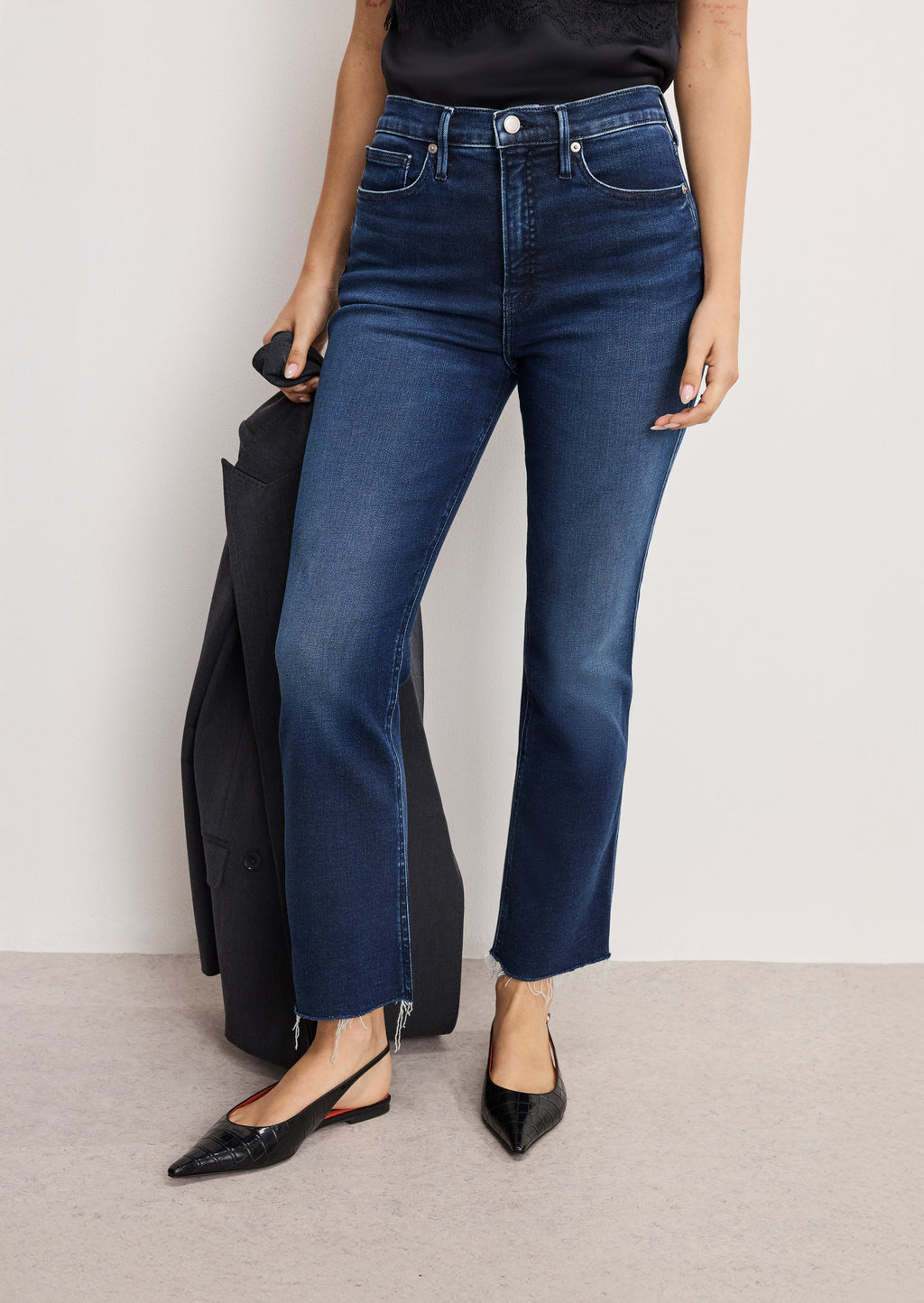 Premium SOFT TECH GOOD KICK FLARE JEANS INDIGO1068