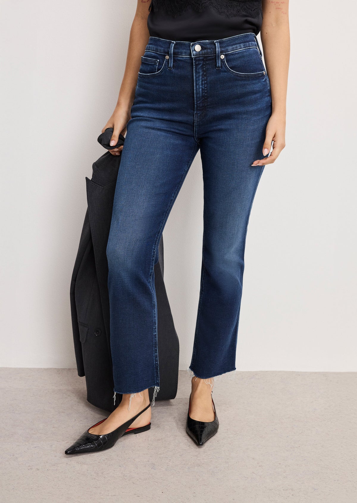 Premium SOFT TECH GOOD KICK FLARE JEANS INDIGO1068