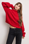 Premium CHUNKY KNIT MOCK NECK SWEATER CHILI001