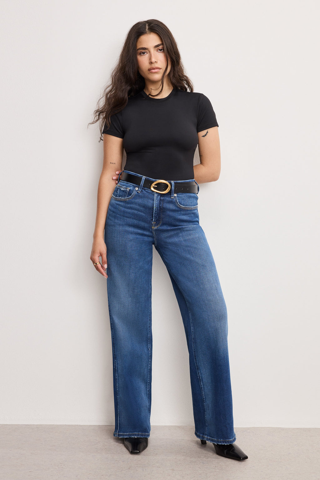 Premium SOFT TECH GOOD PETITE SKATE WIDE JEANS INDIGO891