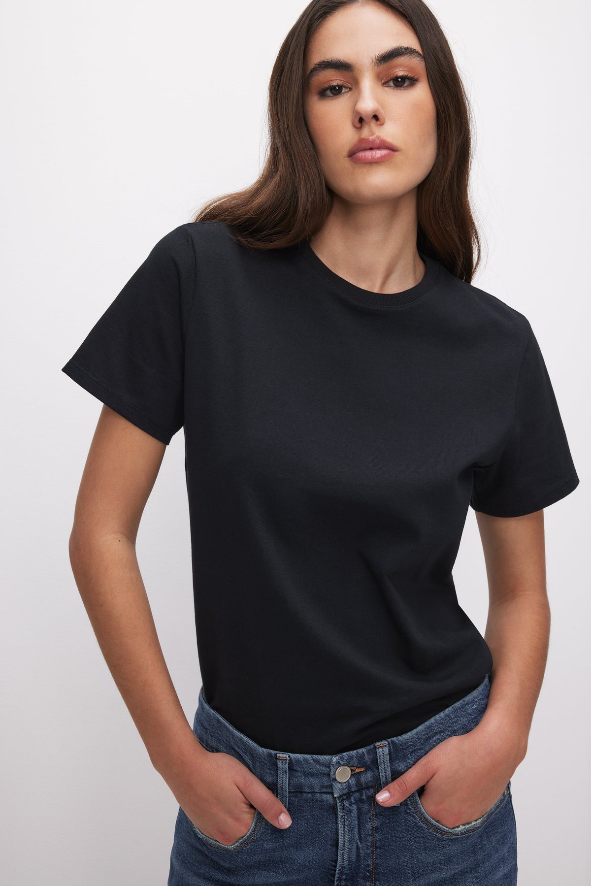 Premium COTTON CLASSIC TEE BLACK001