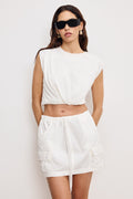 Premium COTTON MUSCLE TEE CLOUD WHITE