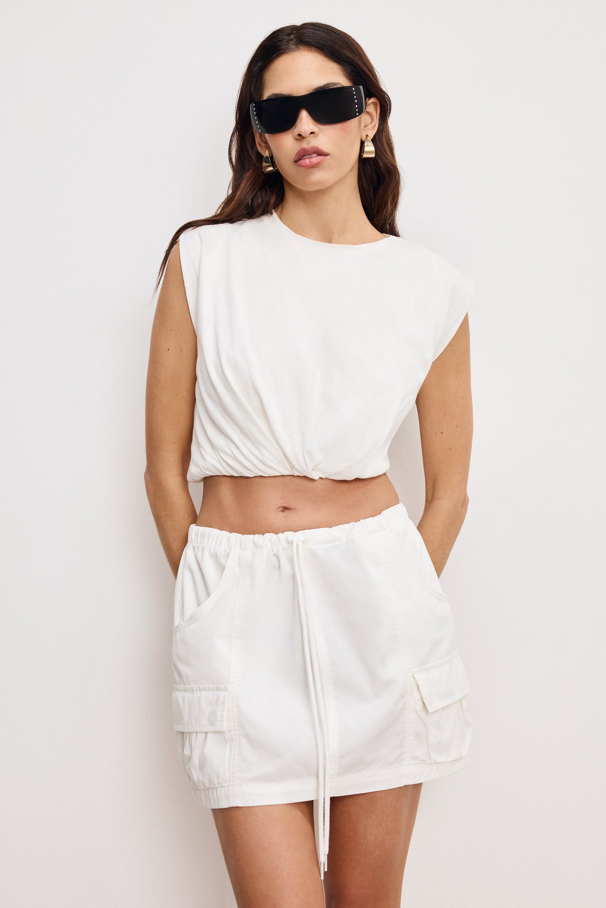 Premium COTTON MUSCLE TEE CLOUD WHITE