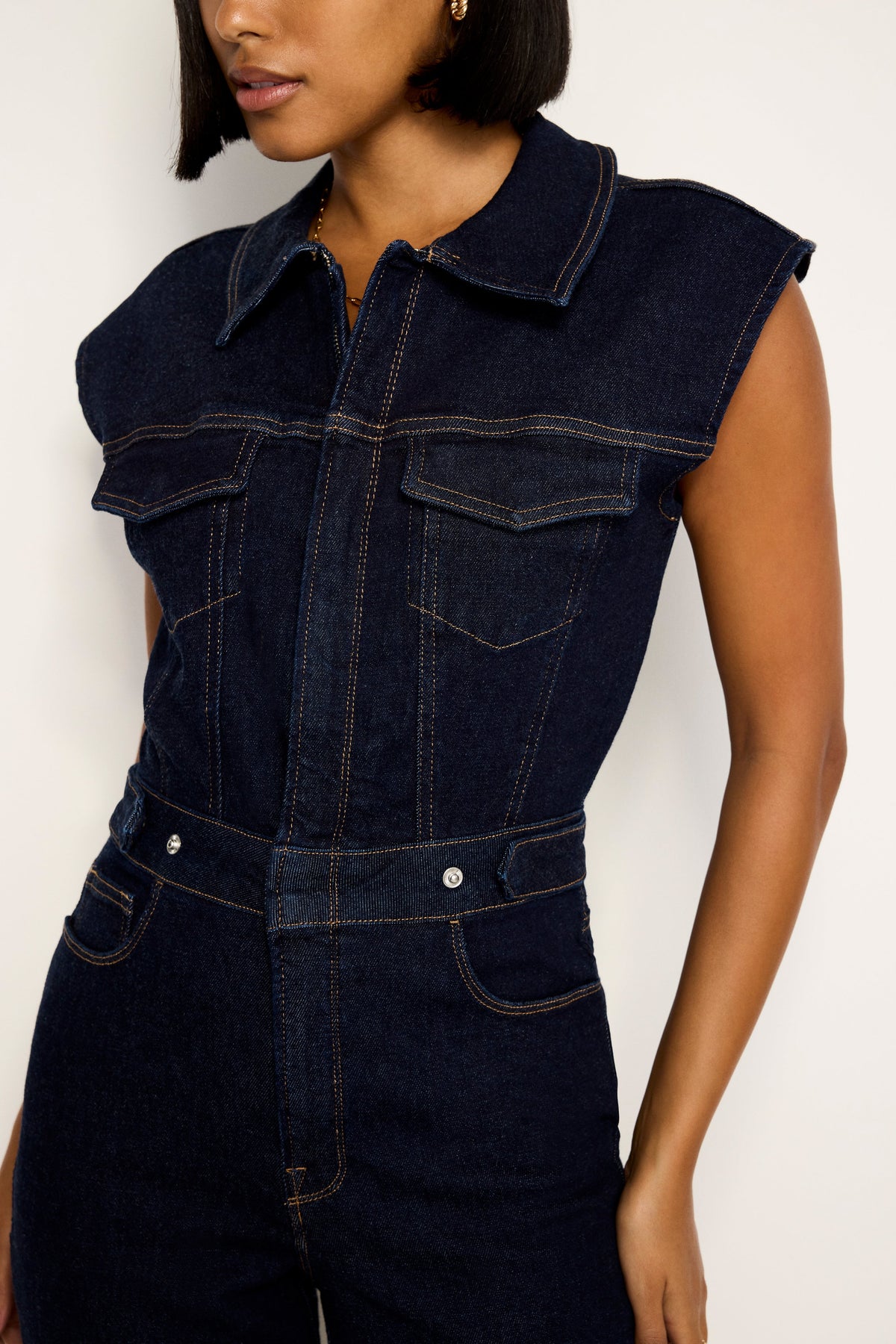 Premium RINSED DENIM FIT FOR SUCCESS JUMPSUIT INDIGO716