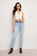 Premium GOOD CURVE STRAIGHT COMPRESSION JEANS INDIGO949