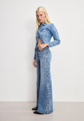 Premium DOLLY JOLEANS CRYSTAL WIDE JEANS INDIGO1089