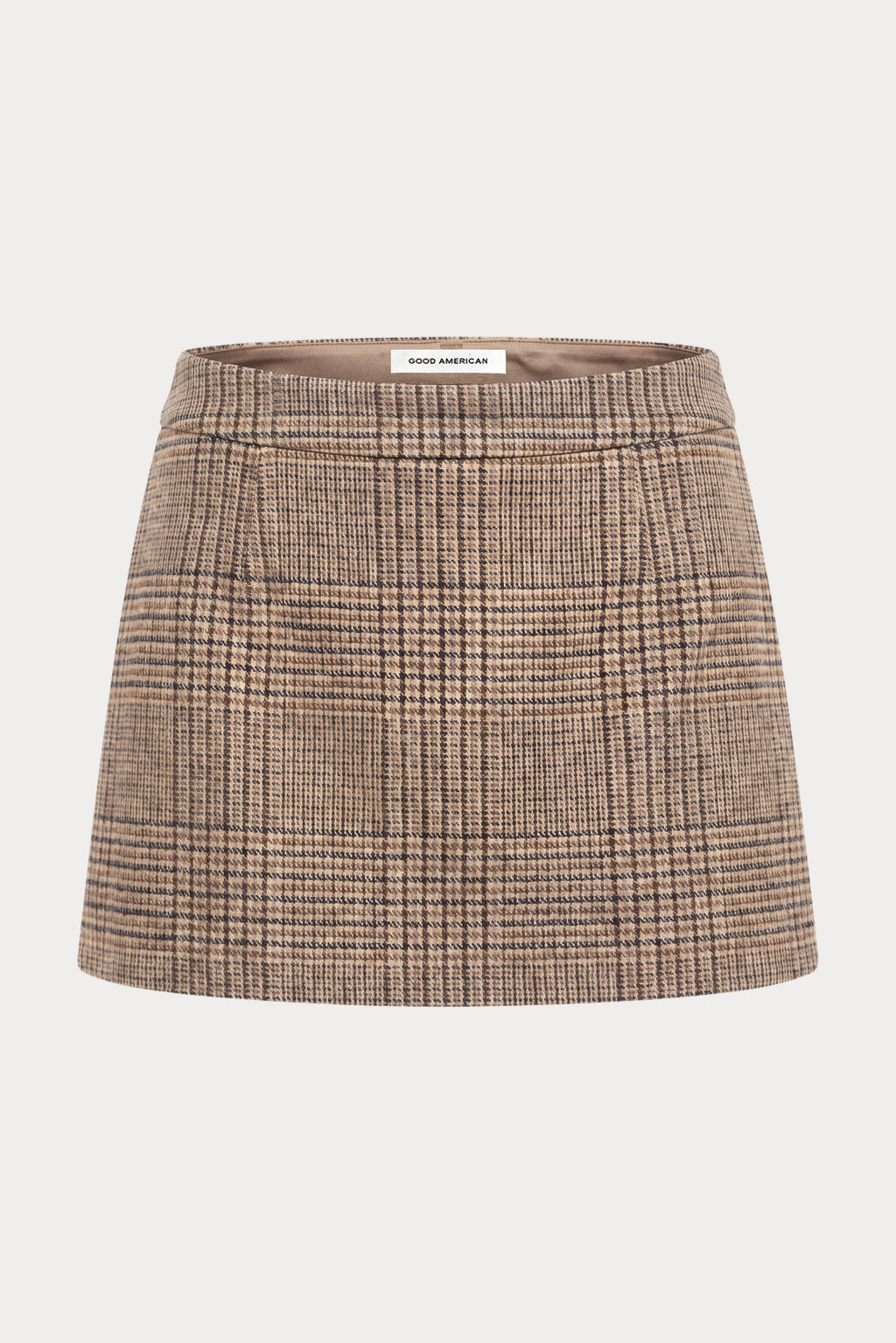 Premium THE WOOL MINI SKIRT BROWN PLAID