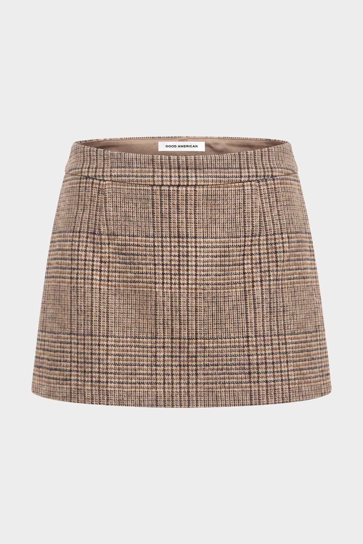 Premium THE WOOL MINI SKIRT BROWN PLAID